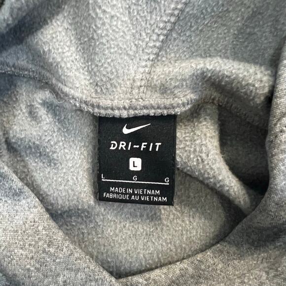 Nike Dri-fit Lightweight Hoodie Men’s Size Large Gray Swish Logo - Picture 3 of 6
